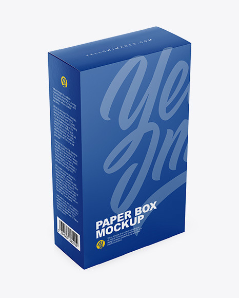 Paper Box Mockup - Half Side View