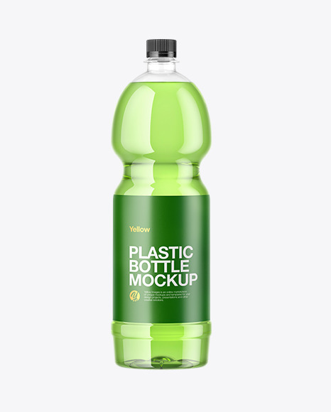 PET Clear Bottle Mockup