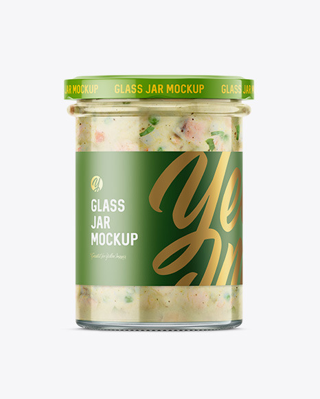 Glass Jar With Screw Lid Mockup