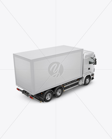 Truck Mockup – Back Half Side View (High-Angle Shot)