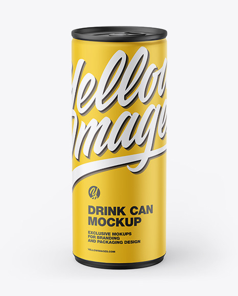 Matte Drink Can Mockup