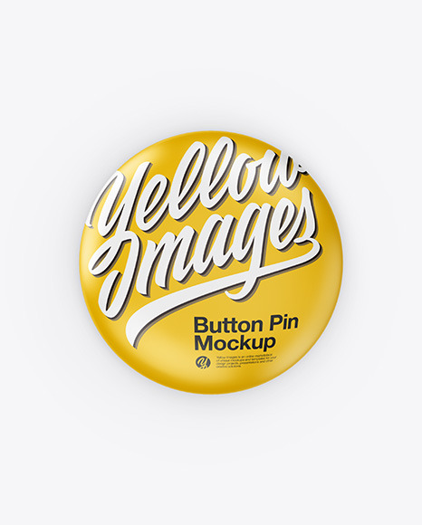 Circle Button Pin Mockup - Front & Back Views
