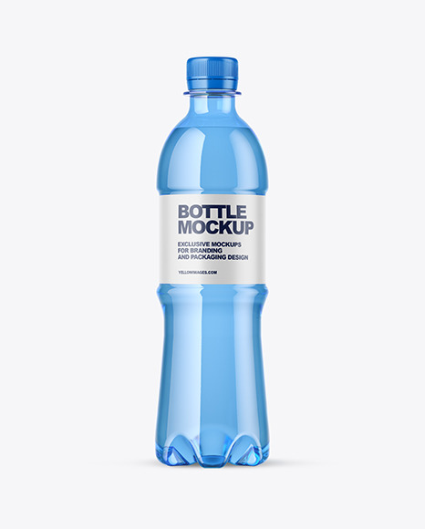 Blue PET Bottle Mockup