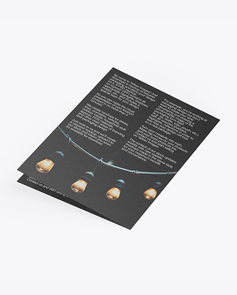 Textured Brochure - Back Side Mockup