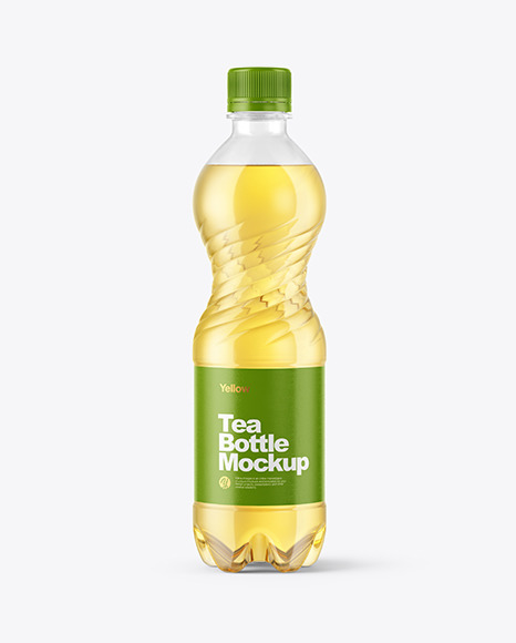 500ml PET Green Tea Bottle Mockup