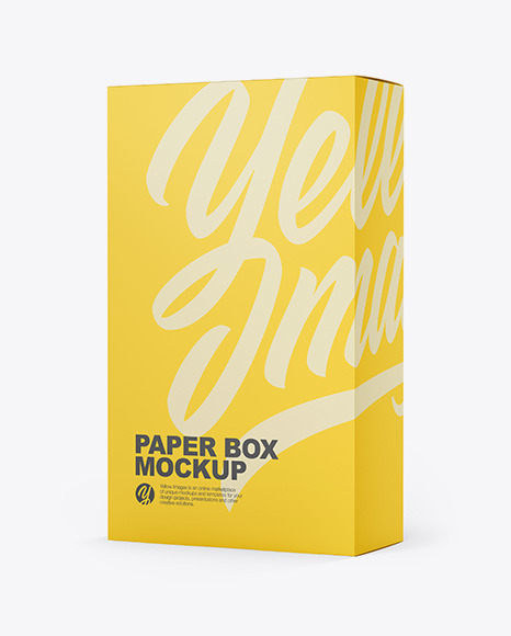 Matte Paper Box  - Half Side View