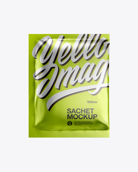 Metallic Sachet Mockup