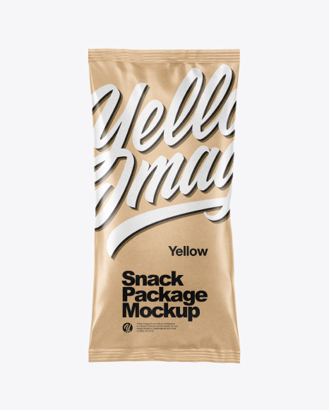 Kraft Paper Snack Package Mockup