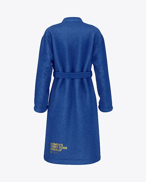 Women's Terry Robe Mockup - Back View