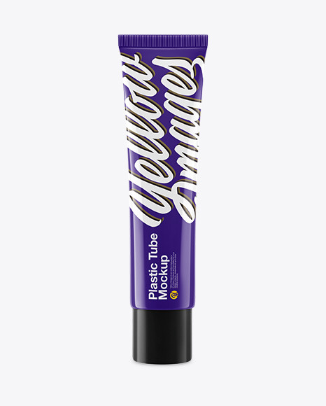 Glossy Cosmetic Plastic Tube Mockup