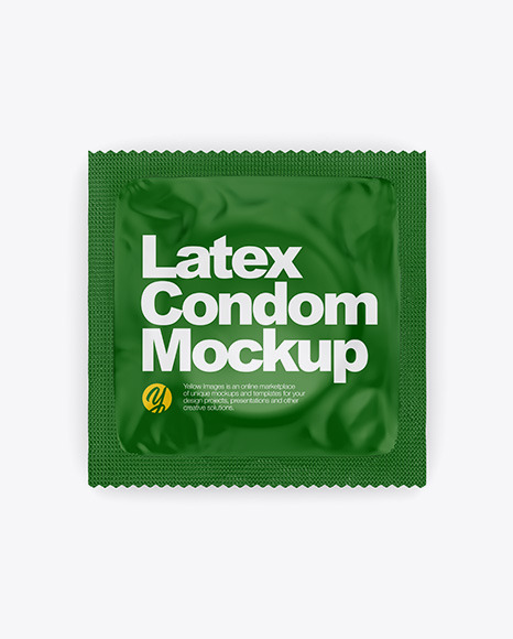 Matte Condom Packaging Mockup