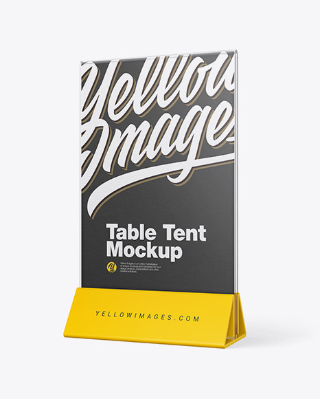 Glass Table Tent Mockup