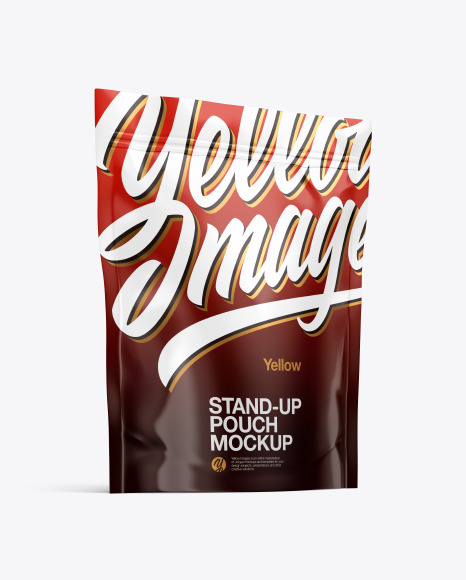 Glossy Stand-Up Pouch Mockup