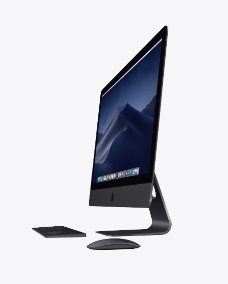 IMac Pro Mockup with Keyboard and Mouse