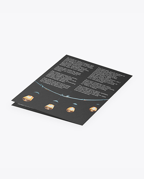 Textured Brochure - Back Side Mockup