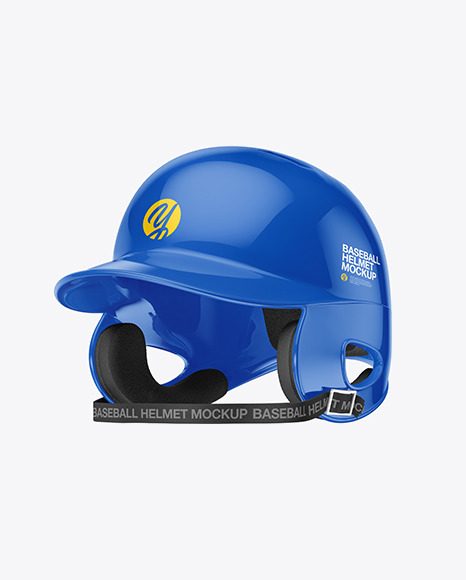 Glossy Baseball Helmet Mockup