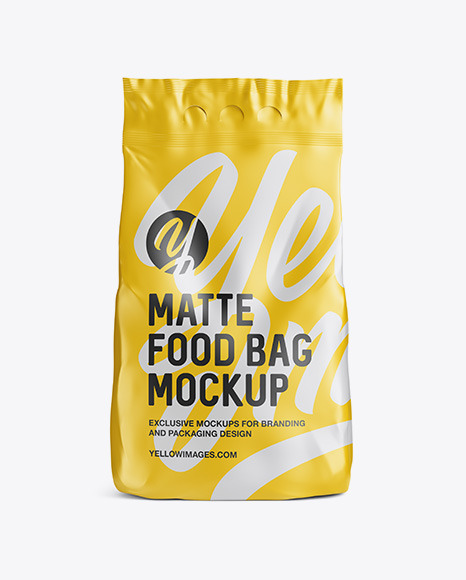 Matte Food Bag Mockup - Front View