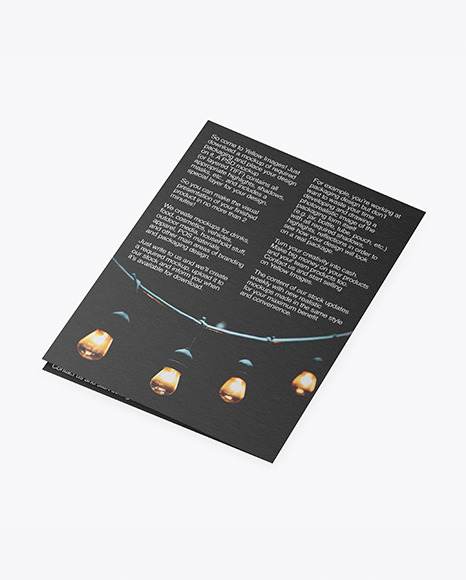 Textured Brochure Mockup - Back Side View