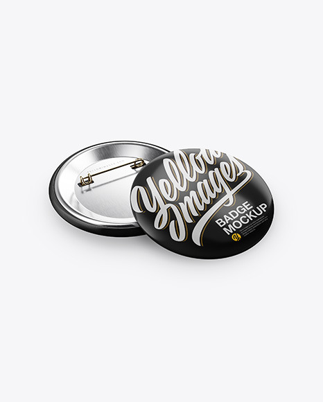 Two Button Pins Mockup