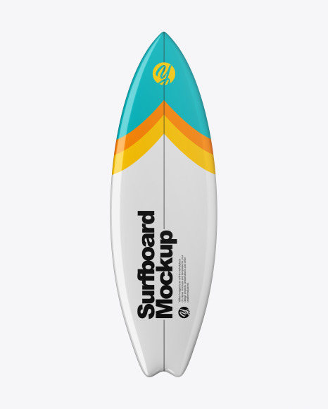 Surfboard Fishboard Mockup - Front View