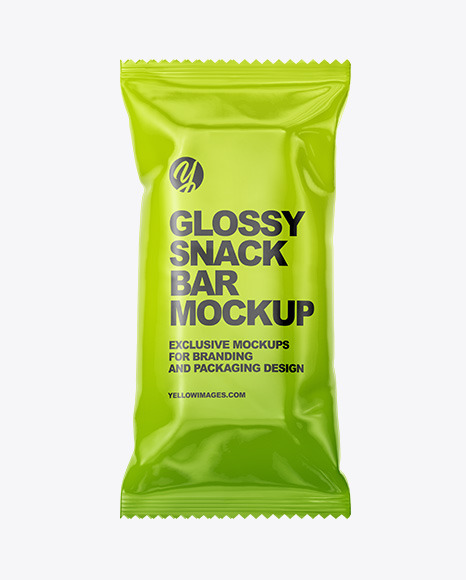 Glossy Snack Bar Mockup