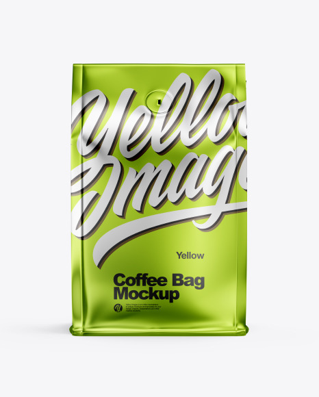 Metallic Paper Coffee Bag Mockup