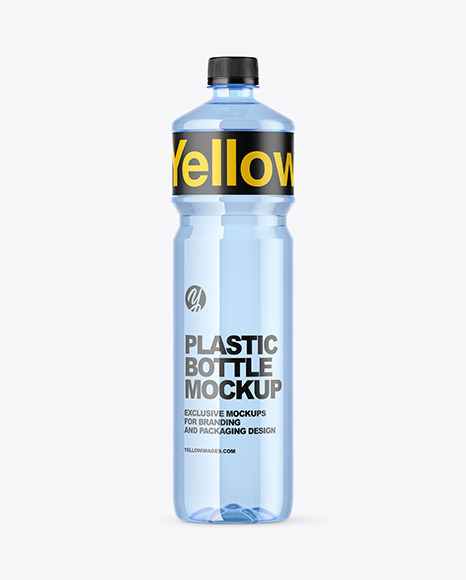 Blue PET Bottle Mockup