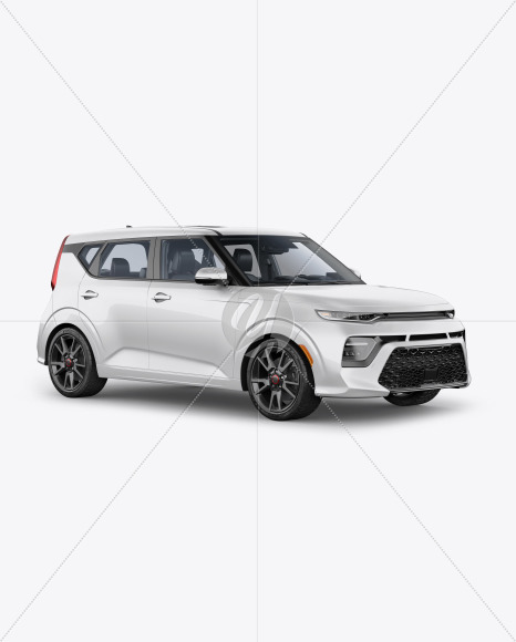 Compact Car Mockup - Half Side View