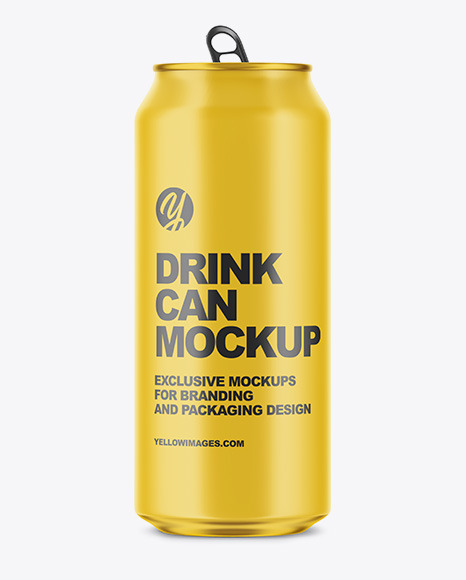 500ml Matte Aluminium Drink Can Mockup