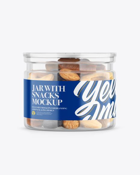 Jar with Snacks Mockup