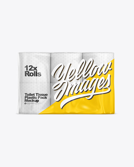Toilet Paper 12 Pack Mockup - Front view