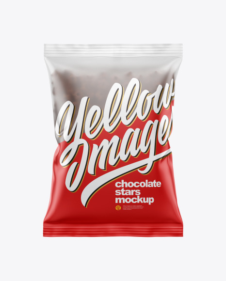 Frosted Bag With Chocolate Stars Cereal Mockup