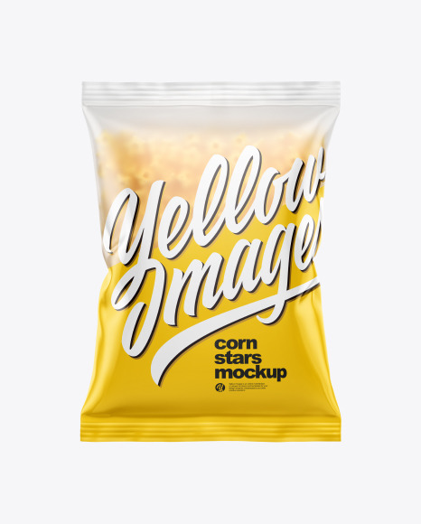 Frosted Bag With Honey Stars Cereal Mockup