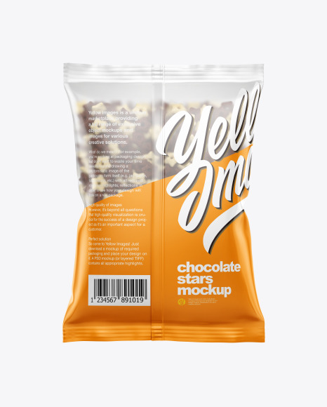 Matte Bag With Duo Stars Cereal Mockup