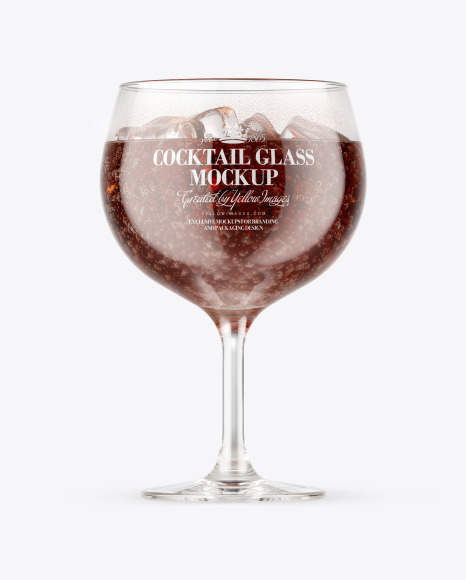Rum & Cola Cocktail Glass Mockup