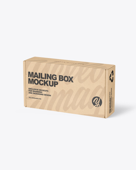 Kraft Paper Mailing Box Mockup