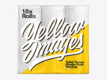 Toilet Paper 18 Pack Mockup - Front View