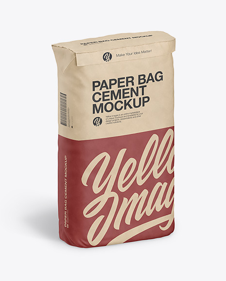 Kraft Paper Cement Bag Mockup
