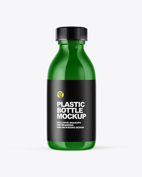 Glossy Plastic Oil Bottle Mockup