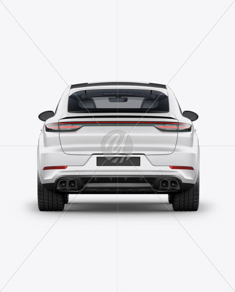 Coupe Crossover SUV Mockup - Back View