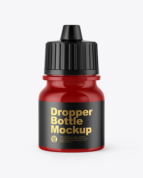 5ml Glossy Dropper Bottle Mockup
