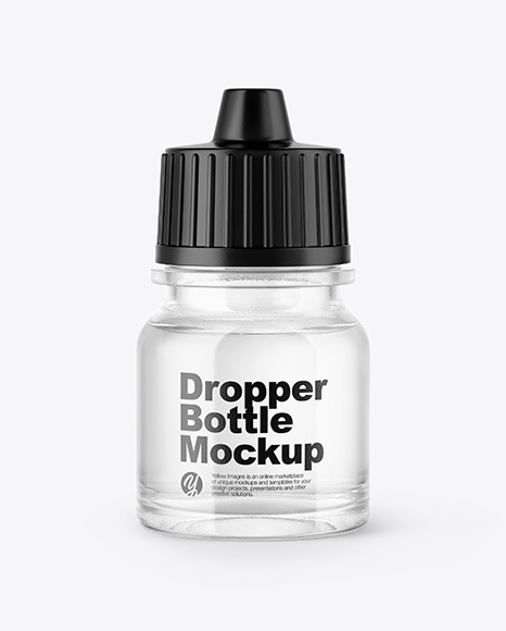 5ml Clear Glass Dropper Bottle Mockup