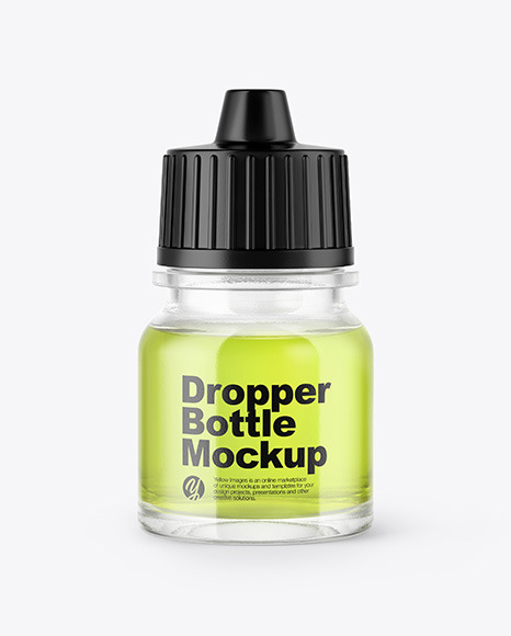 5ml Clear Glass Dropper Bottle Mockup