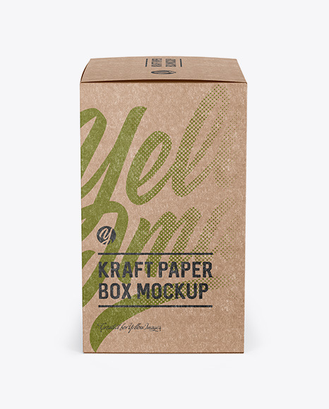 Kraft Paper Box Mockup - Side View