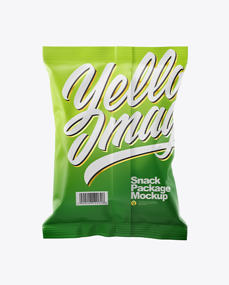 Matte Snack Package Mockup - Back View