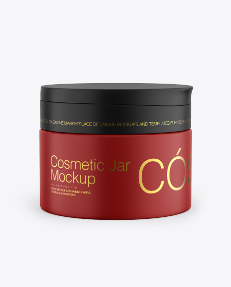 Matte Cosmetic Jar Mockup