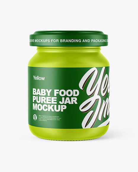 Matte Baby Food Jar Mockup