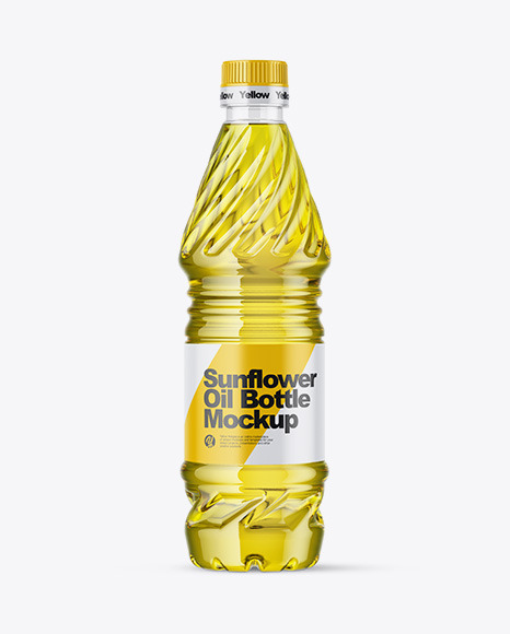 1L Sunflower Oil Bottle Mockup