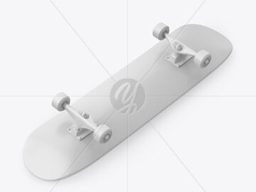 Matte Skateboard Mockup - Halfside View