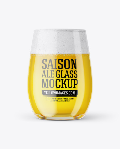 Tester Glass With Saison Ale Mockup